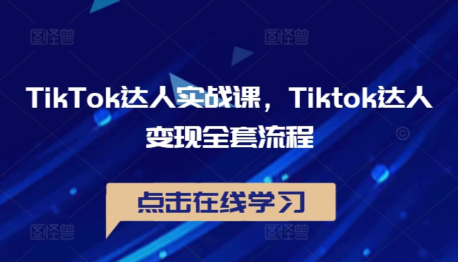 TikTok达人实战课，Tiktok达人变现全套流程-雲鼎文化传媒