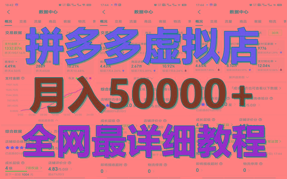 拼多多虚拟电商训练营月入50000+你也行，暴利稳定长久，副业首选-雲鼎文化传媒