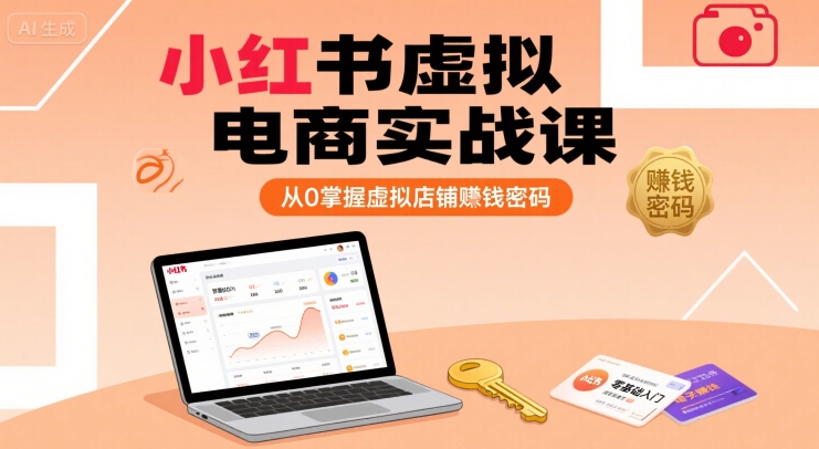 小红书虚拟电商实战课，从0掌握虚拟店铺賺钱密码-雲鼎文化传媒