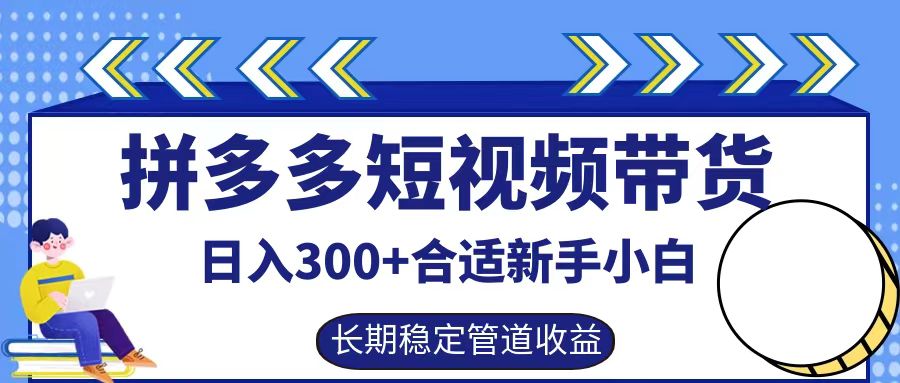 拼多多短视频带货日入300+，实操账户展示看就能学会-雲鼎文化传媒