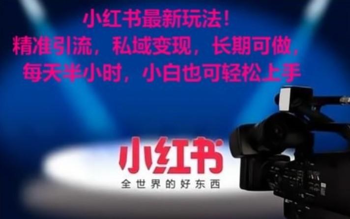 小红书最新玩法！精准引流，私域变现，长期可做，每天半小时，小白也可轻松上手-雲鼎文化传媒