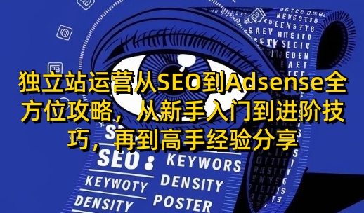 独立站运营从SEO到Adsense全方位攻略，从新手入门到进阶技巧，再到高手经验分享-雲鼎文化传媒