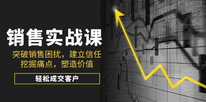 销售实战课，突破销售困扰，建立信任，挖掘痛点，塑造价值，轻松成交客户-雲鼎文化传媒