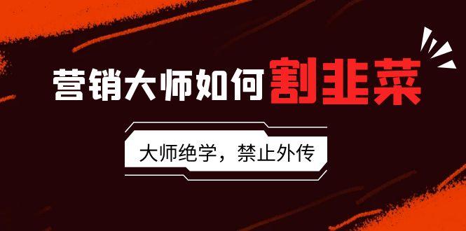 营销大师如何割韭菜：流量大师/讲故事大师/话术大师/卖货大师/成交大师/…-雲鼎文化传媒