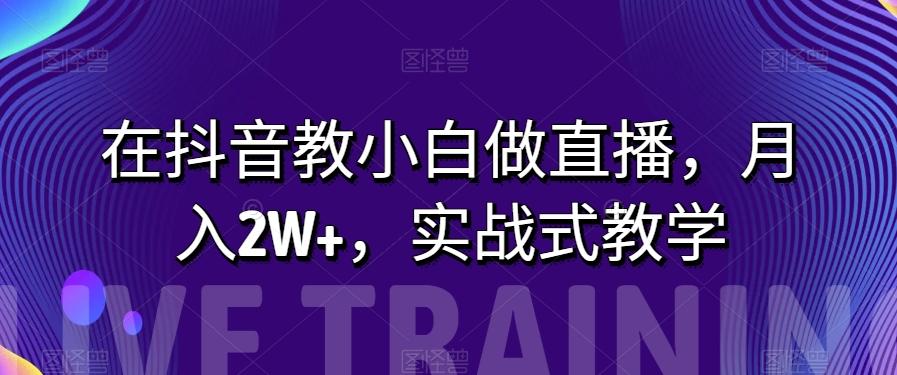 在抖音教小白做直播，月入2W+，实战式教学【揭秘】-雲鼎文化传媒