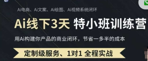 AI实操培训第20-21期线下，0基础保姆级教程，3月最新整理，企业获客、降本增效、打造超级个体-雲鼎文化传媒