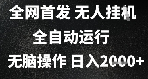 2025首发无人挂G项目，日入2k+，全自动运行，无脑操作，长期稳定 小白可玩【揭秘】-雲鼎文化传媒