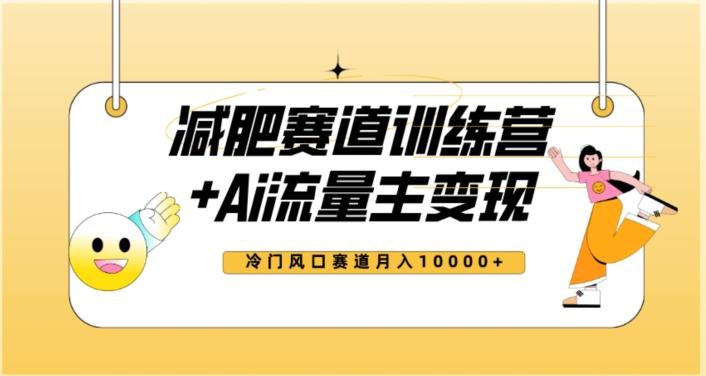 全新减肥赛道AI流量主+训练营变现玩法教程，蓝海冷门赛道小白轻松上手，月入10000+【揭秘】-雲鼎文化传媒