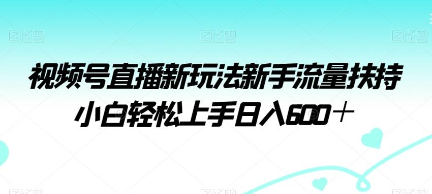 视频号直播新玩法新手流量扶持小白轻松上手日入600＋【揭秘】-雲鼎文化传媒