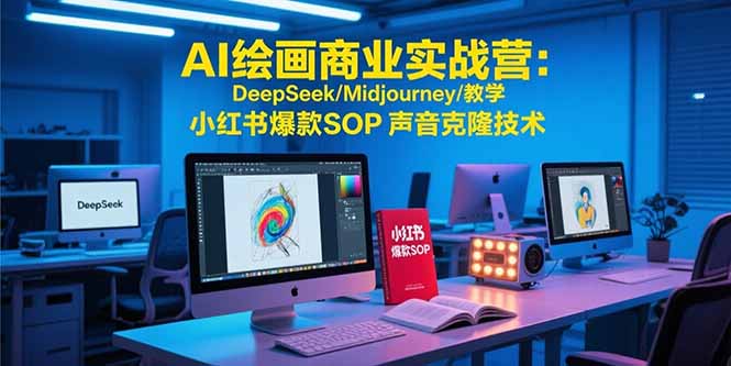 AI绘画商业实战营：DeepSeek/Midjourney/教学 小红书爆款SOP 声音克隆技术-雲鼎文化传媒