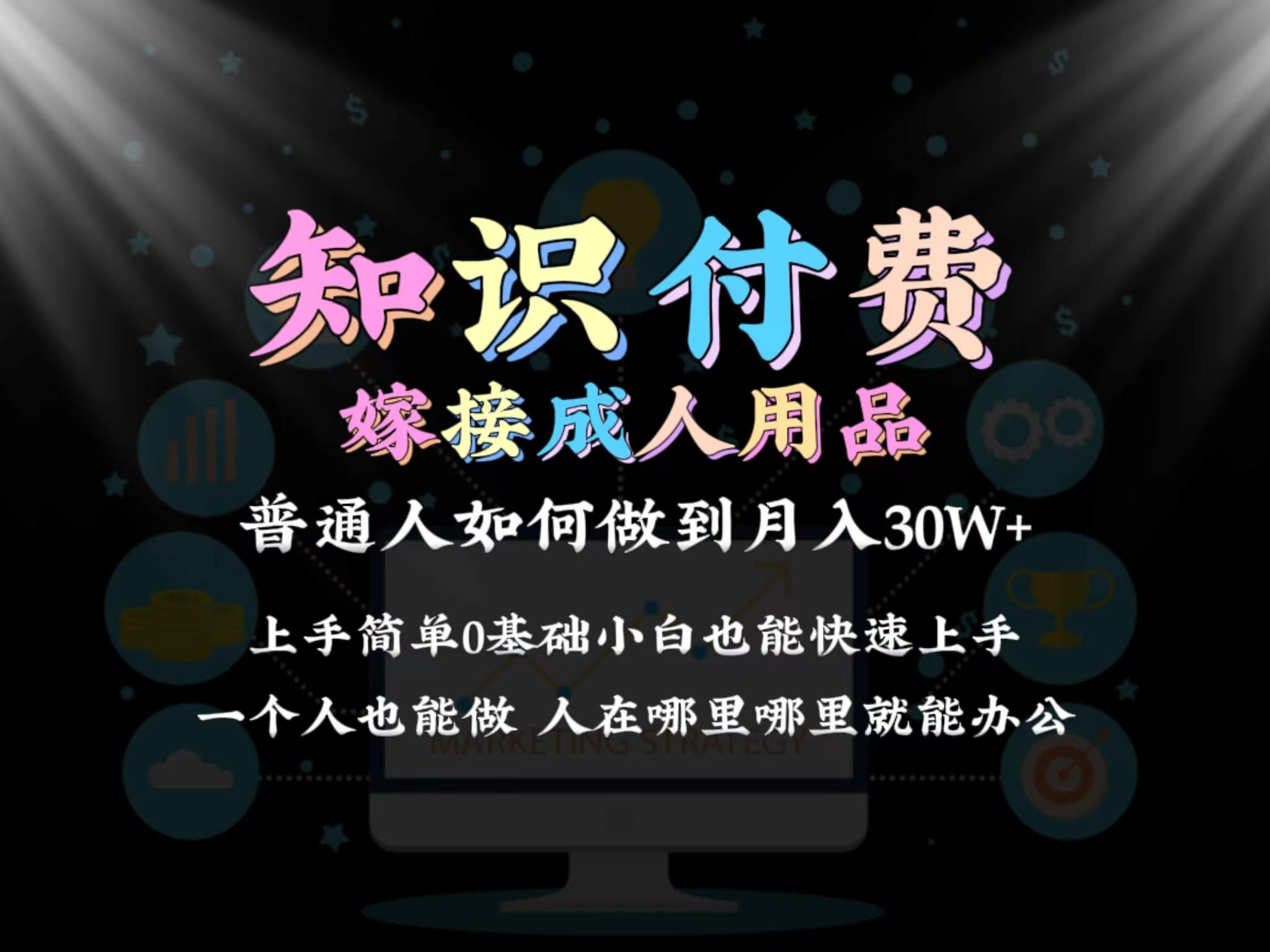 2024普通人做知识付费结合成人用品如何实现单月变现30w 保姆教学1.0-雲鼎文化传媒