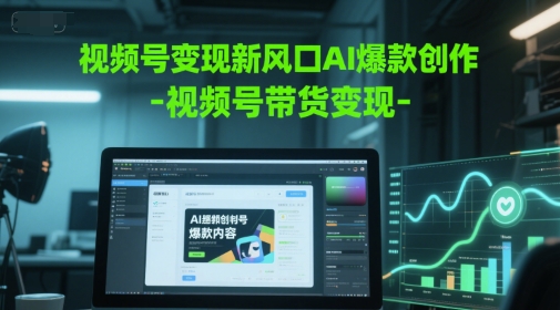 视频号变现新风口AI爆款创作-视频号带货变现-雲鼎文化传媒