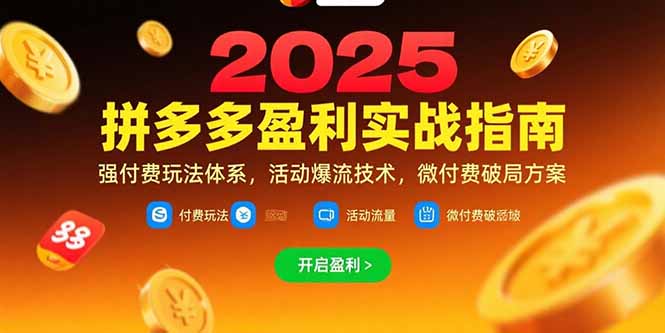 拼多多盈利实战指南，强付费玩法，活动爆流技术，微付费破局方案(更新7月-雲鼎文化传媒