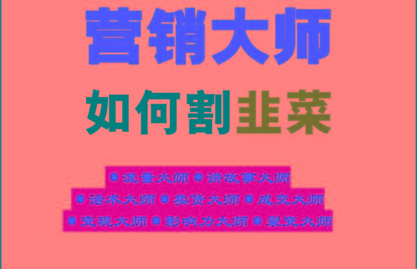 《营销大师如何割韭菜》禁止外传的大师绝学电子书-雲鼎文化传媒