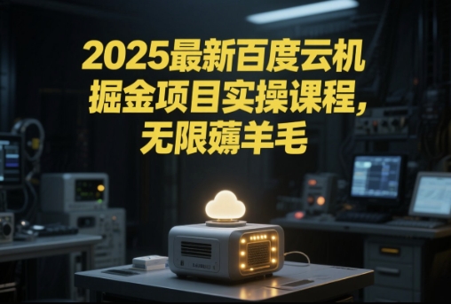 2025最新百度云机掘金项目实操课程单窗口保底5-10元月收益单窗口150+【揭秘】-雲鼎文化传媒