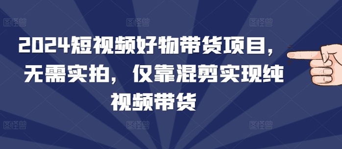 2024短视频好物带货项目，无需实拍，仅靠混剪实现纯视频带货-雲鼎文化传媒