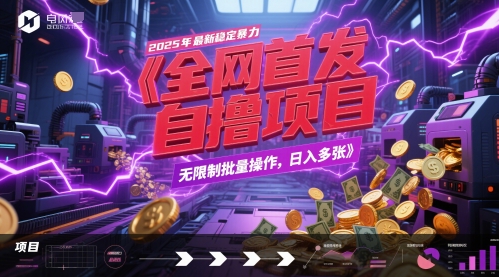 全网首发，2025年最新稳定暴力全自动自撸项目，无限制批量操作，日入多张【揭秘】-雲鼎文化传媒