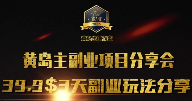黄岛主副业分享会1期：3天3个副业玩法，速度上车-雲鼎文化传媒