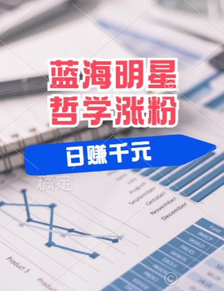 蓝海赛道明星哲学：小白逆袭日入几张，平台分成秘籍，轻松涨粉【揭秘】-雲鼎文化传媒