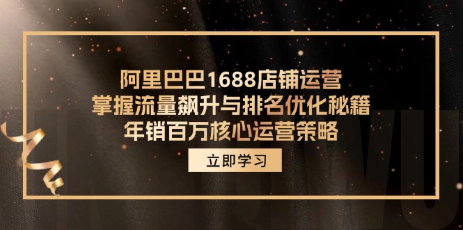 阿里巴巴1688店铺运营，掌握流量飙升与排名优化秘籍 年销百万核心运营策略-雲鼎文化传媒