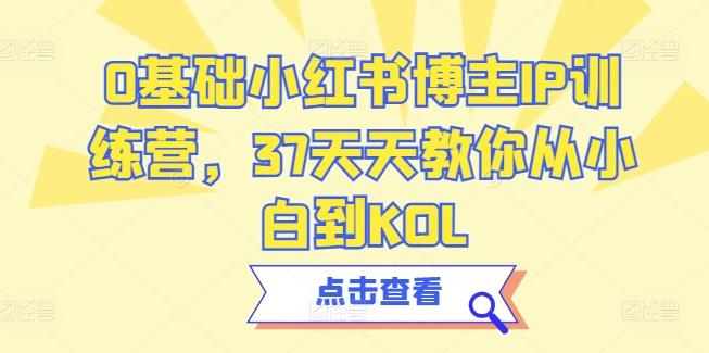0基础小红书博主IP训练营，37天天教你从小白到KOL-雲鼎文化传媒