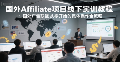 国外Affiliate项目线下实训教程，国外广告联盟从零开始的具体操作全流程-雲鼎文化传媒