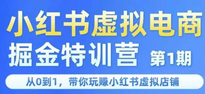 小红书虚拟电商掘金特训营第1期，从0到1，带你玩转小红书虚拟店铺-雲鼎文化传媒