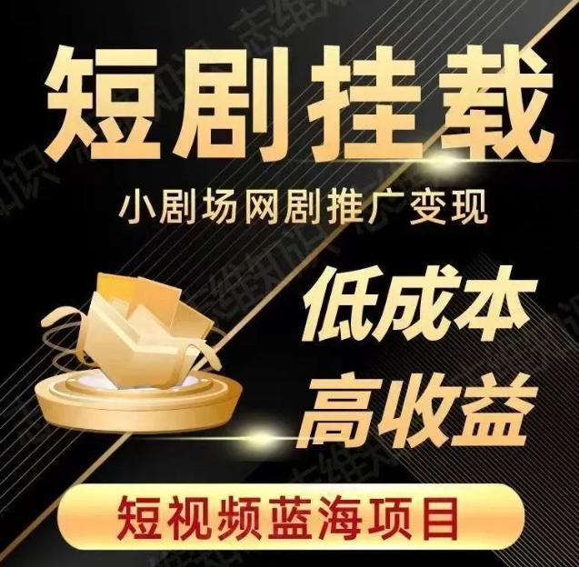 2023短视频蓝海项目，抖音快手短剧推广变现教程，低成本高收益-雲鼎文化传媒
