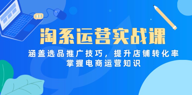 淘系运营实战课，涵盖选品推广技巧，提升店铺转化率，掌握电商运营知识-雲鼎文化传媒