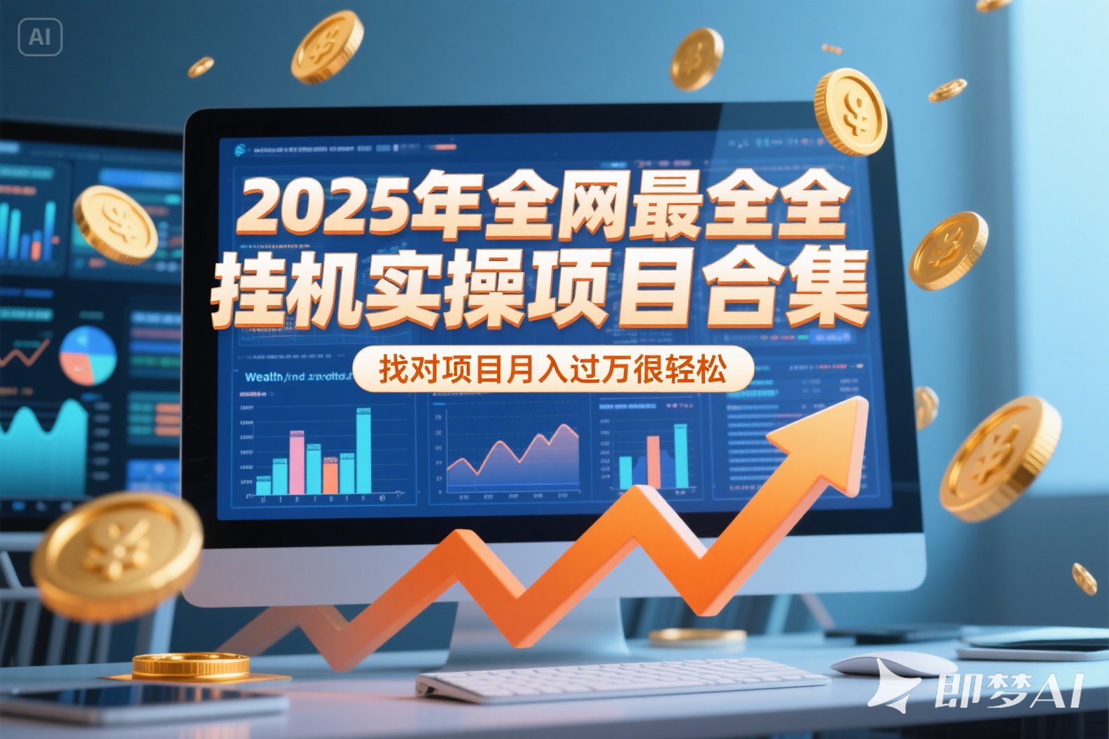 2025年挂机实操项目实操演练，挂机类型，AI直播类型，轻资产创业类型…-雲鼎文化传媒