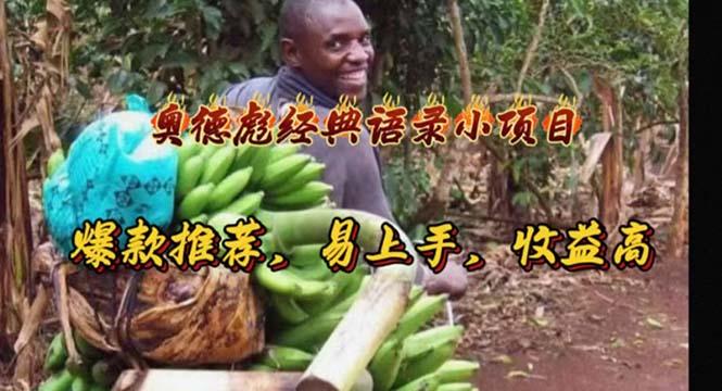 奥德彪经典语录小项目，爆款推荐，易上手，收益高-雲鼎文化传媒