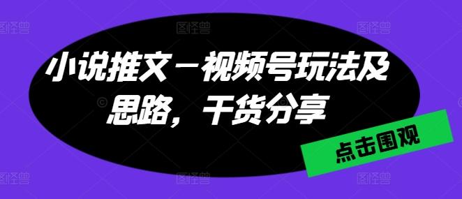 小说推文—视频号玩法及思路，干货分享-雲鼎文化传媒