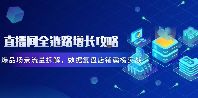 直播间全链路增长攻略，爆品场景流量拆解，数据复盘店铺霸榜实战-雲鼎文化传媒