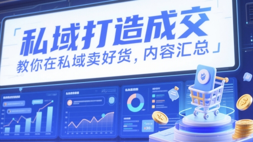 私域打造成交，教你在私域卖好货，内容汇总-雲鼎文化传媒