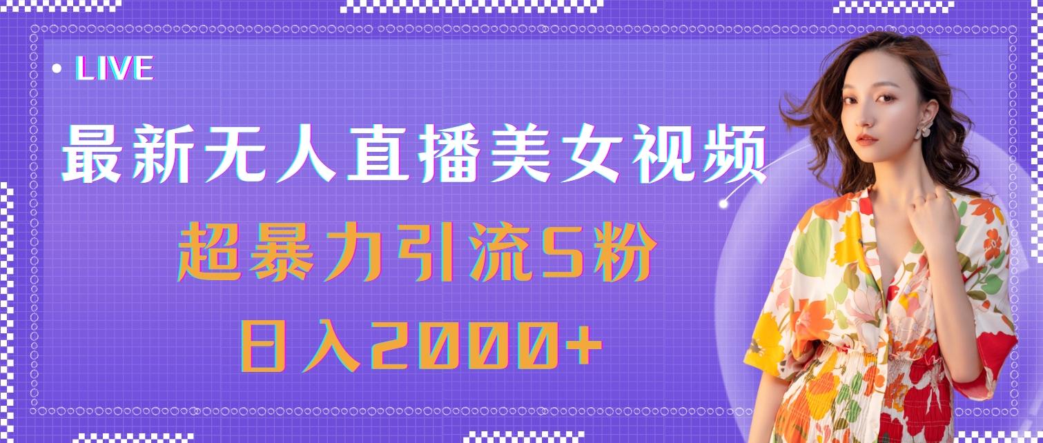 最新无人直播美女视频，超暴力引流S粉日入2000+-雲鼎文化传媒