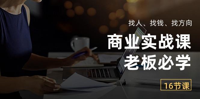 商业实战课【老板必学】：找人、找钱、找方向(16节课-雲鼎文化传媒