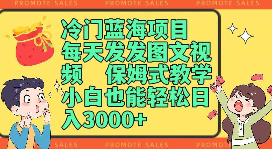冷门蓝海项目，每天发发图文视频，保姆式教学，小白也能轻松日入3000+-雲鼎文化传媒