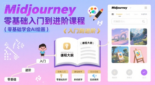 midjourney零基础入门到进阶课程，零基础学会AI绘画-雲鼎文化传媒