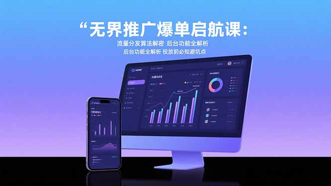 无界推广爆单启航课：流量分发算法解密 后台功能全解析 投放前必知避坑点-雲鼎文化传媒