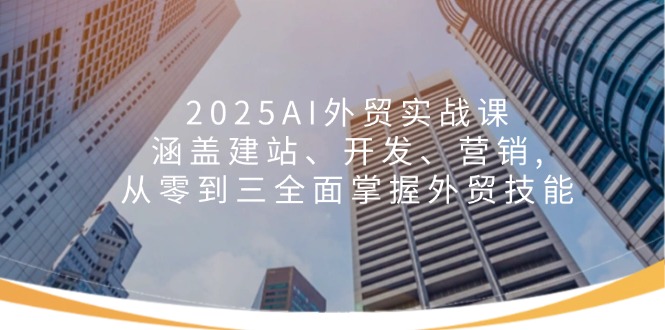 2025AI外贸实战课：涵盖建站、开发、营销, 从零到三全面掌握外贸技能-雲鼎文化传媒
