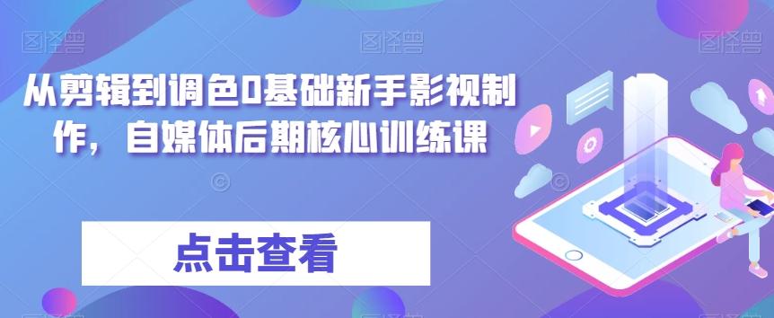 从剪辑到调色0基础新手影视制作，自媒体后期核心训练课-雲鼎文化传媒