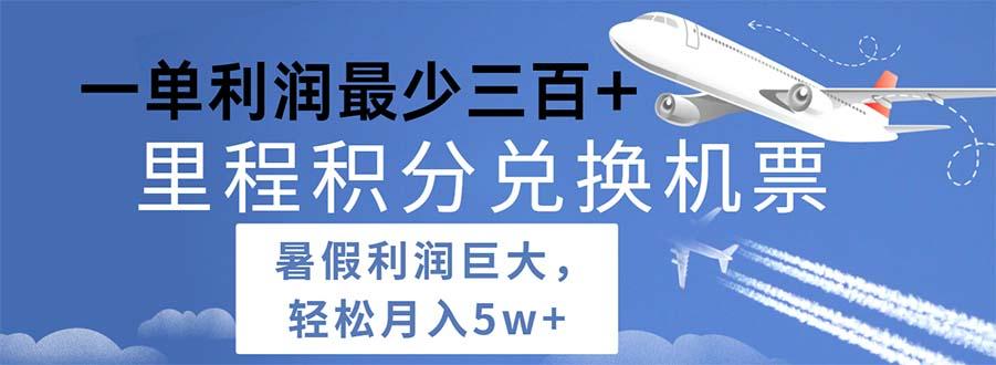 2024暑假利润空间巨大的里程积分兑换机票项目，每一单利润最少500-雲鼎文化传媒