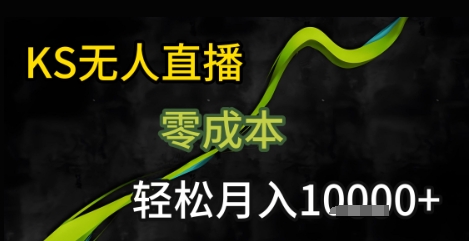 KS无人直播25年最新玩法，只需一部手机，轻松月入1W+【揭秘】-雲鼎文化传媒