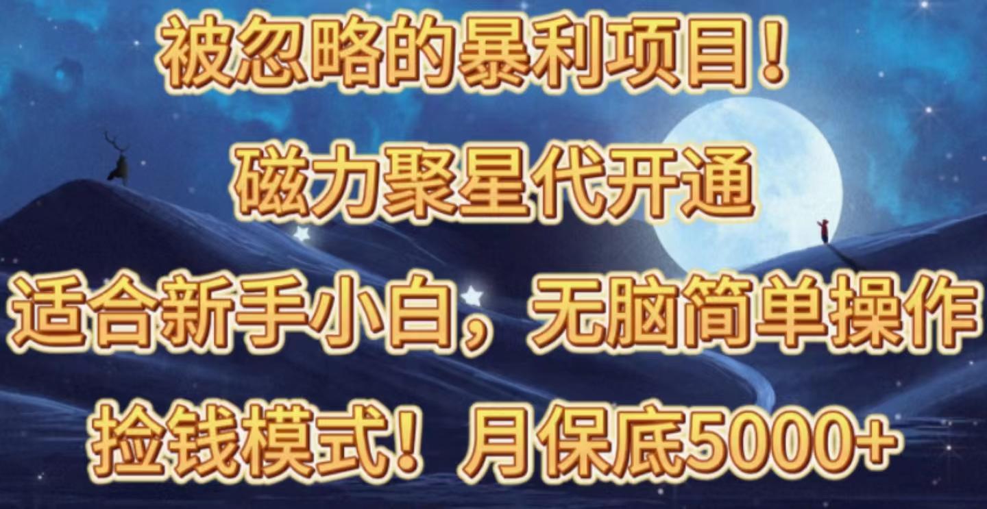 被忽略的暴利项目！磁力聚星代开通捡钱模式，轻松月入五六千-雲鼎文化传媒