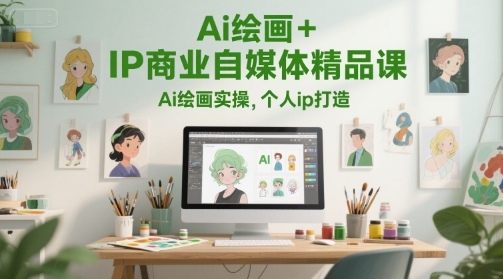 Ai绘画+IP商业自媒体精品课，Ai绘画实操，个人ip打造-雲鼎文化传媒