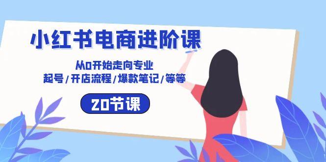 小红书电商进阶课：从0开始走向专业 起号/开店流程/爆款笔记/等等(20节-雲鼎文化传媒