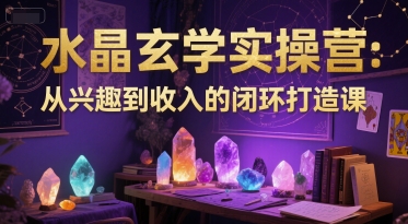 水晶玄学实操营：从兴趣到收入的闭环打造课-雲鼎文化传媒