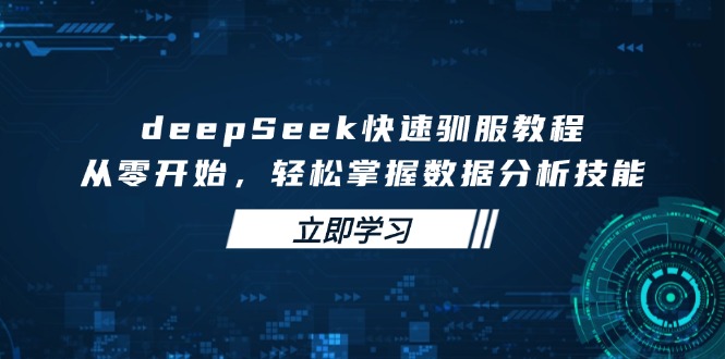 deepSeek快速驯服教程，从零开始，轻松掌握数据分析技能-雲鼎文化传媒