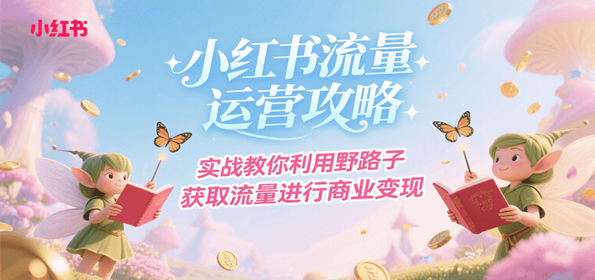 小红书流量运营攻略，实战教你利用野路子获取流量进行商业变现-雲鼎文化传媒