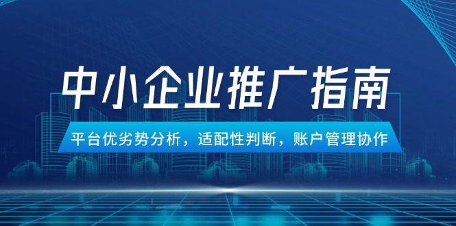 中小企业竞价推广指南，平台优劣势分析，适配性判断，账户管理协作-雲鼎文化传媒